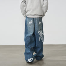 Load image into Gallery viewer, Spray Painted Baggy Denim

