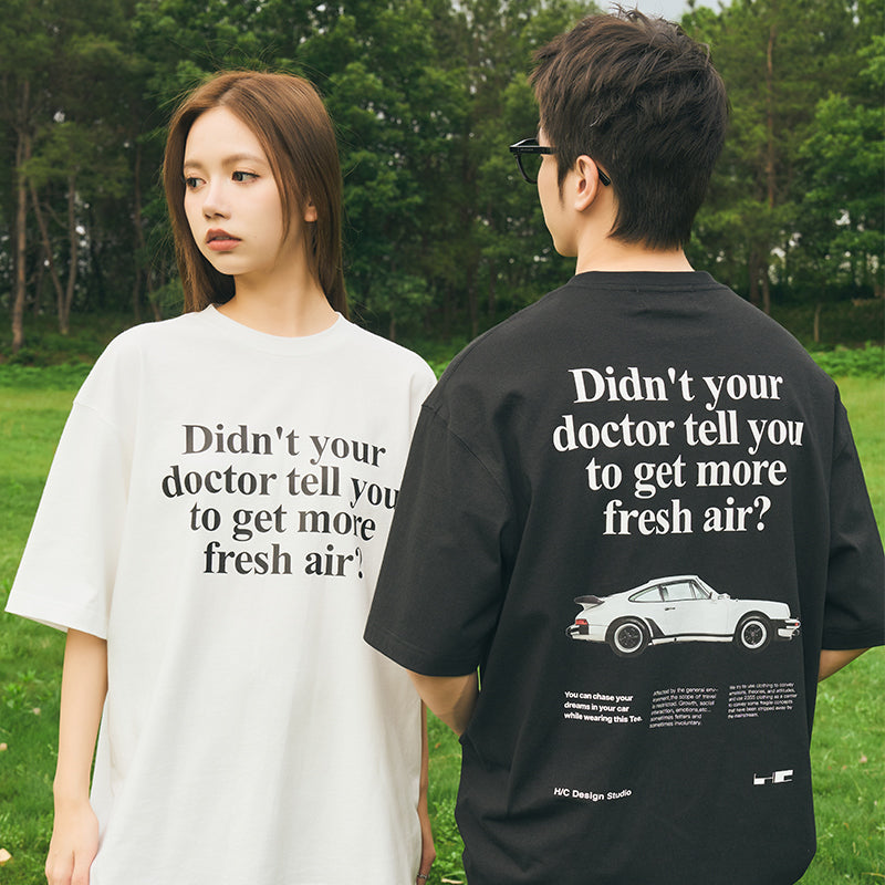 Sport Car Slogan Logo Tee