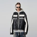 Stitching Leather Motor Jacket