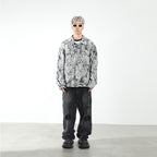 Tie Dyed Full Print Denim Jacket