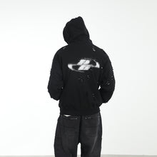 Load image into Gallery viewer, White Noise Destroyed Hoodie

