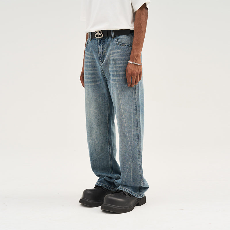 Stitch Interception Washed Denim