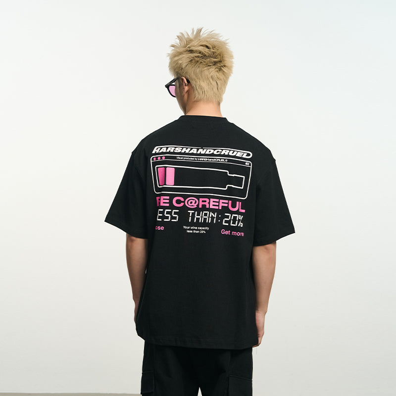 "CHARGE" Printed Logo Tee