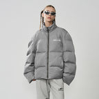 Metal Logo Oversized Down Jacket