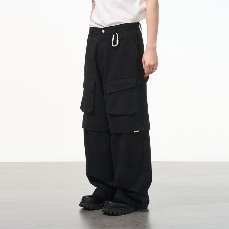 Functional Pocket Pleated Cargo Trousers