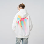 Rainbow Dynamic Logos Foam Print Hoodie