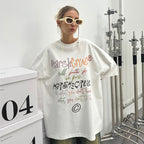 Handwritten Slogan Logo Printed Tee
