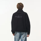 Embroidered Logo Lapel Jacket