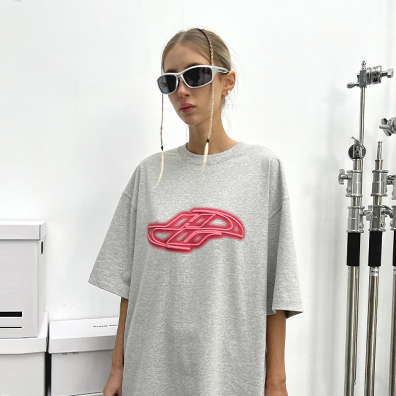 Vaporwave Neon Logo Tee