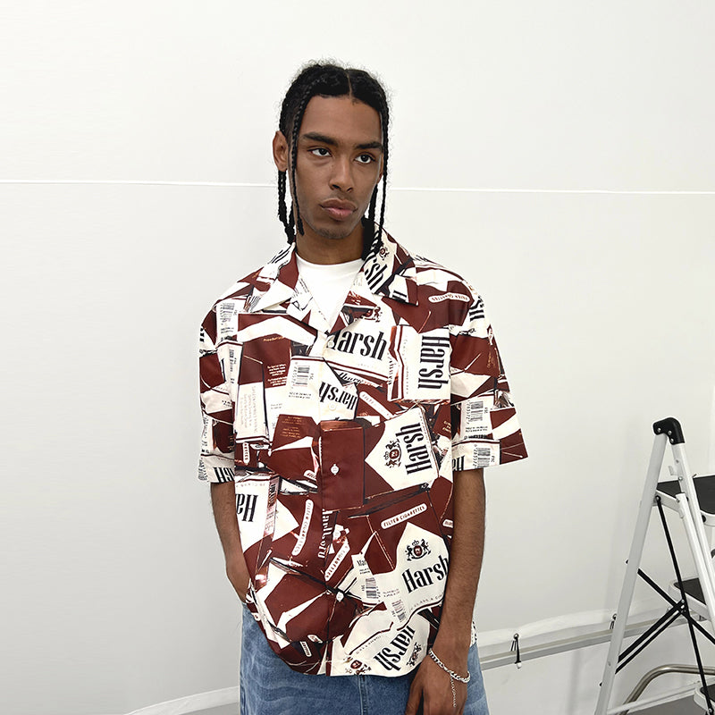 Cigarette Packs Cuban Shirt