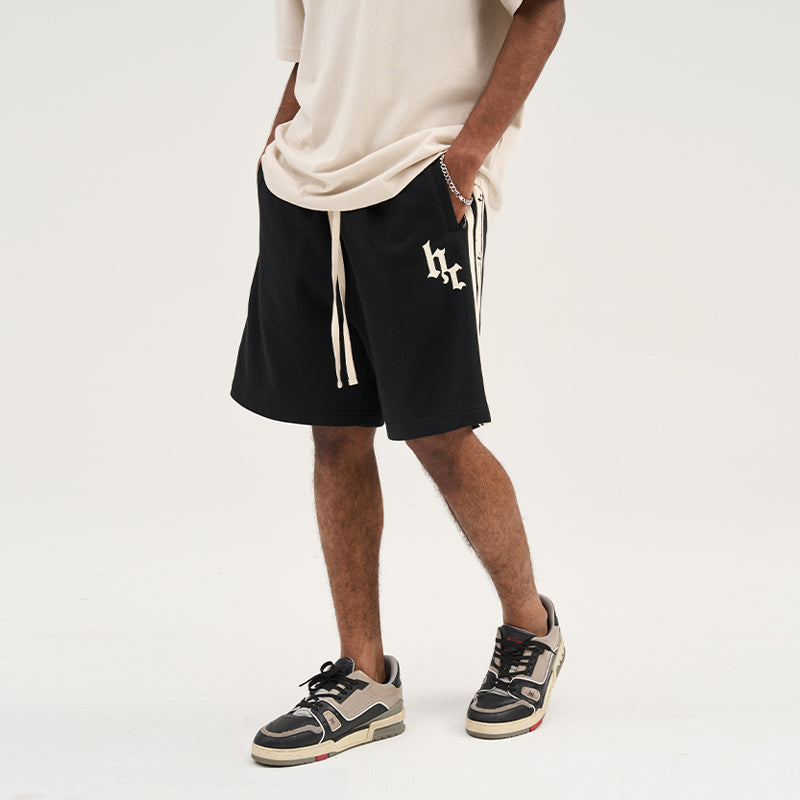 Crosses Striped Logo Shorts