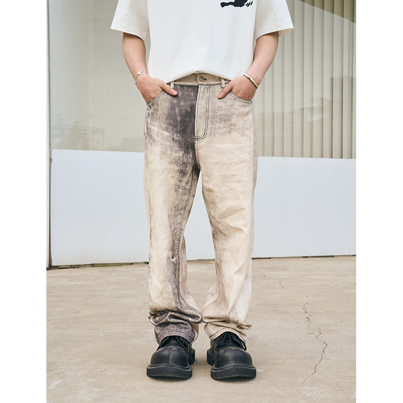 Washed Irregular Loose Denim