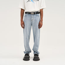 Load image into Gallery viewer, Pocket Embroidered Logo Straight Denim
