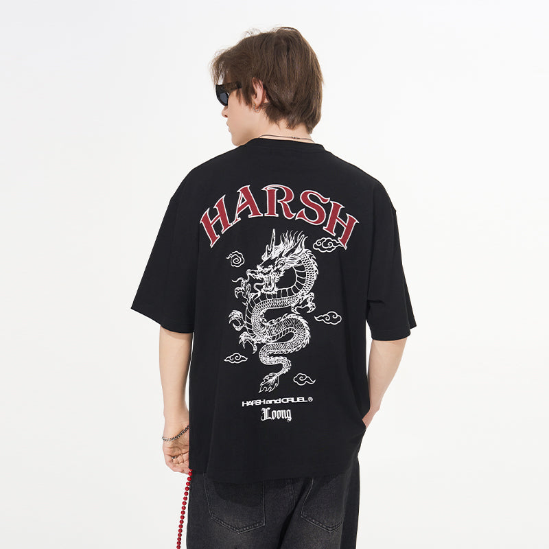 Vintage Dragon Embroidered Tee