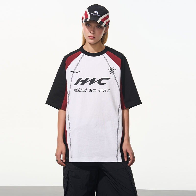 Retro Logo Printed Football Tee