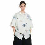 Floral Oil Painting Cuban Shirt