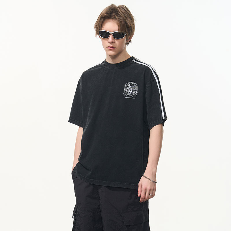 Patchwork Striped Retro Tee