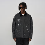 Splash Ink Embroidered Loose Jacket