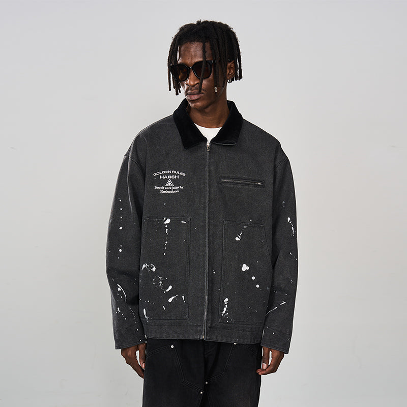 Splash Ink Embroidered Loose Jacket