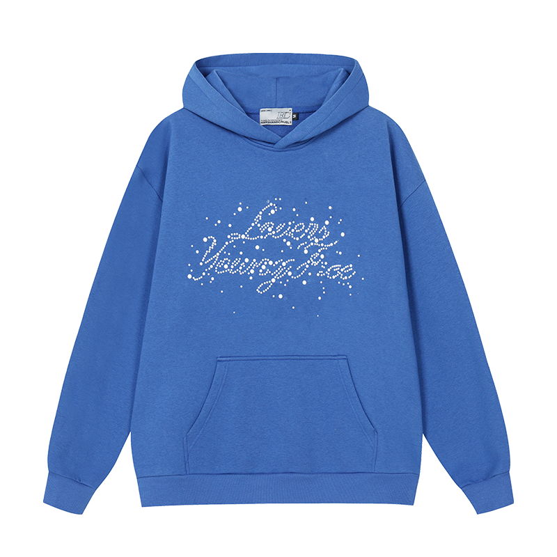 Pearl Embellished Graphic Hoodie
