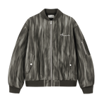 Tie-Dye PU Leather Bomber Jacket