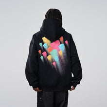 Load image into Gallery viewer, Rainbow Dynamic Logos Foam Print Hoodie
