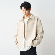 Load image into Gallery viewer, Stitched Pocket Woolen Shirt Jacket
