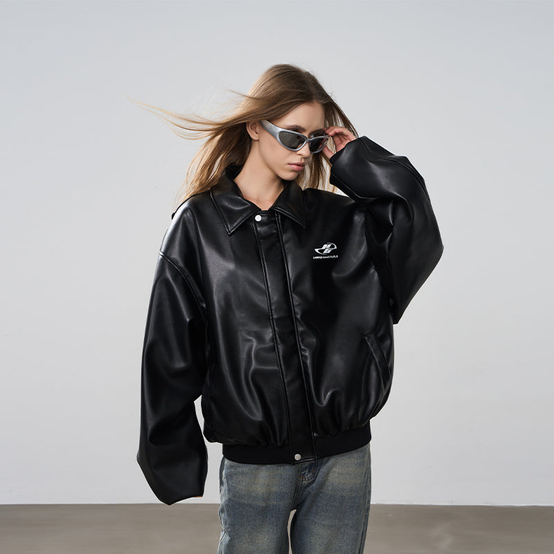 Motorcycle Loose Leather Jacket