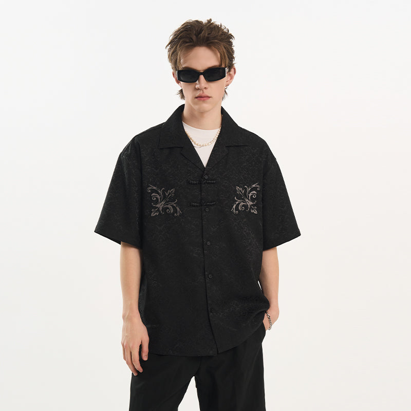 Colorblock Scout Embroidery Knots Shirt