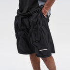 Irregular Drawstrings Minimal Shorts