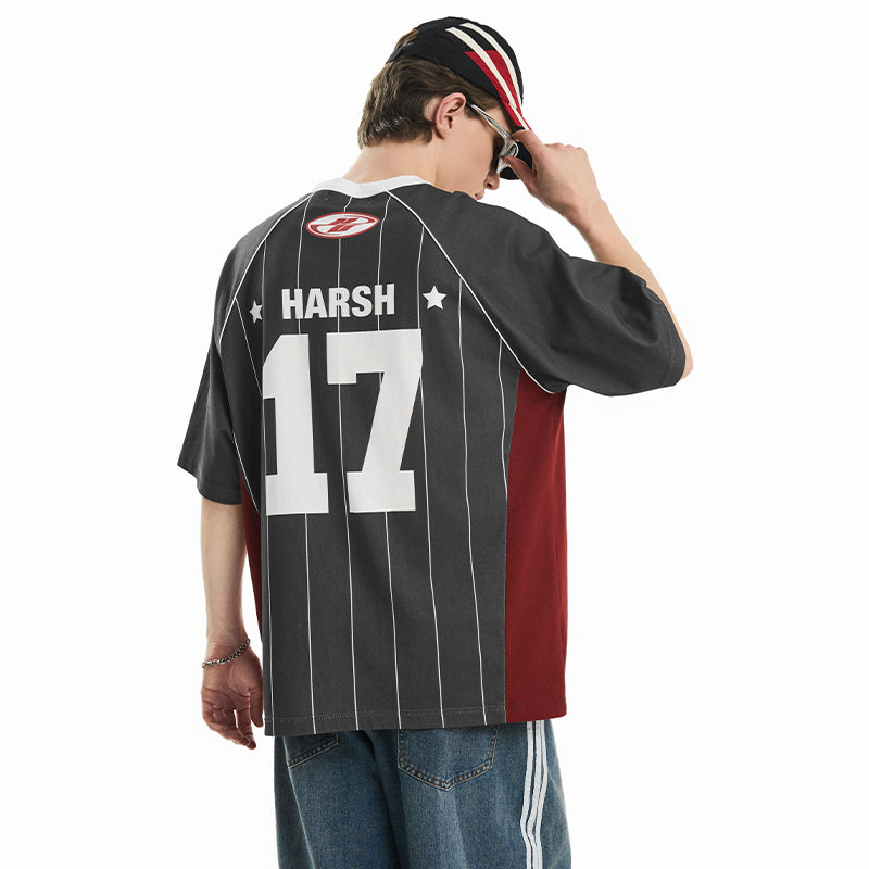 Vintage Striped Patchwork Jersey Tee