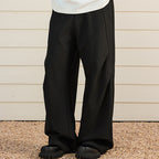 Cleanfit Pleated Wide-Leg Trousers