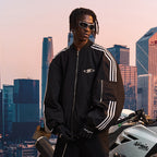 Striped Metal Logo MA-1 Jacket
