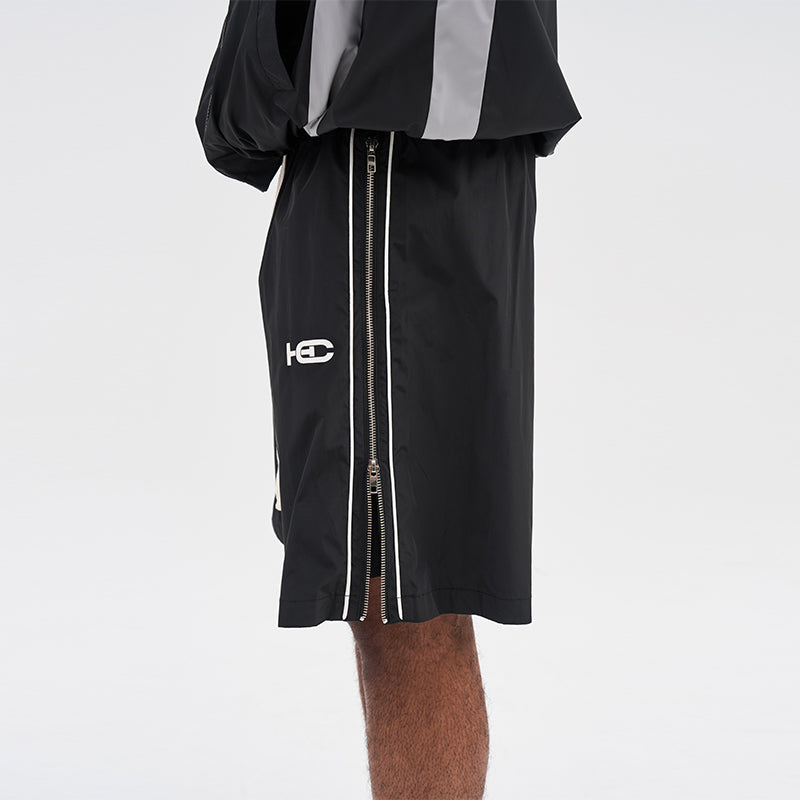 Detachable Zipper Logo Shorts