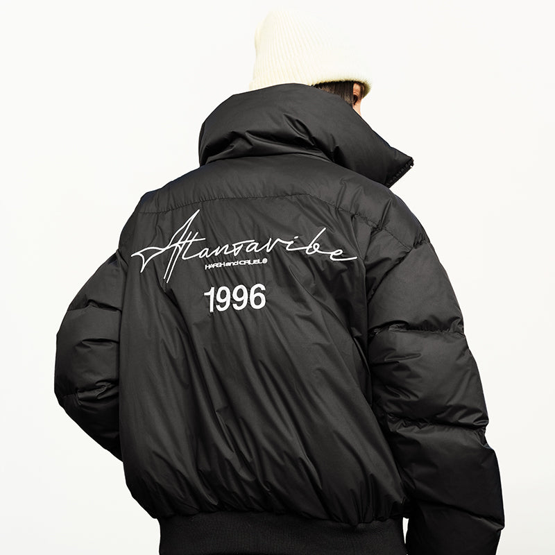 Letter Embroidery Down Jacket – Harsh and Cruel