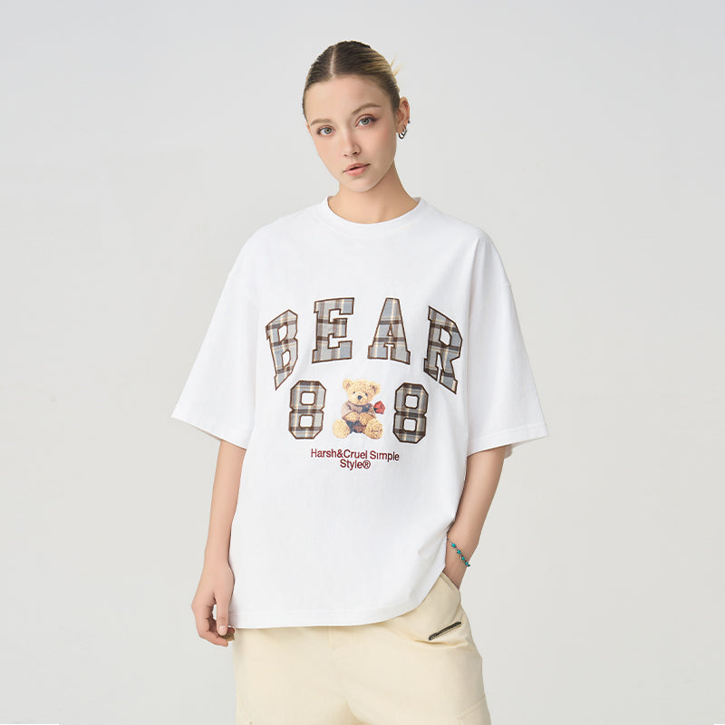 Plaid Print Teddy Bear Tee