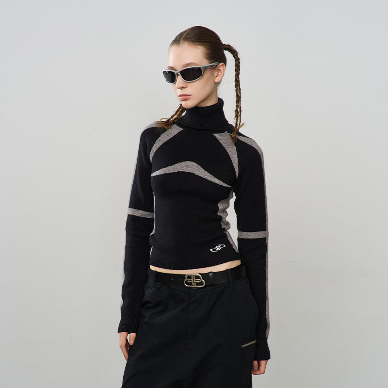 Racing Wool Knit Turtleneck