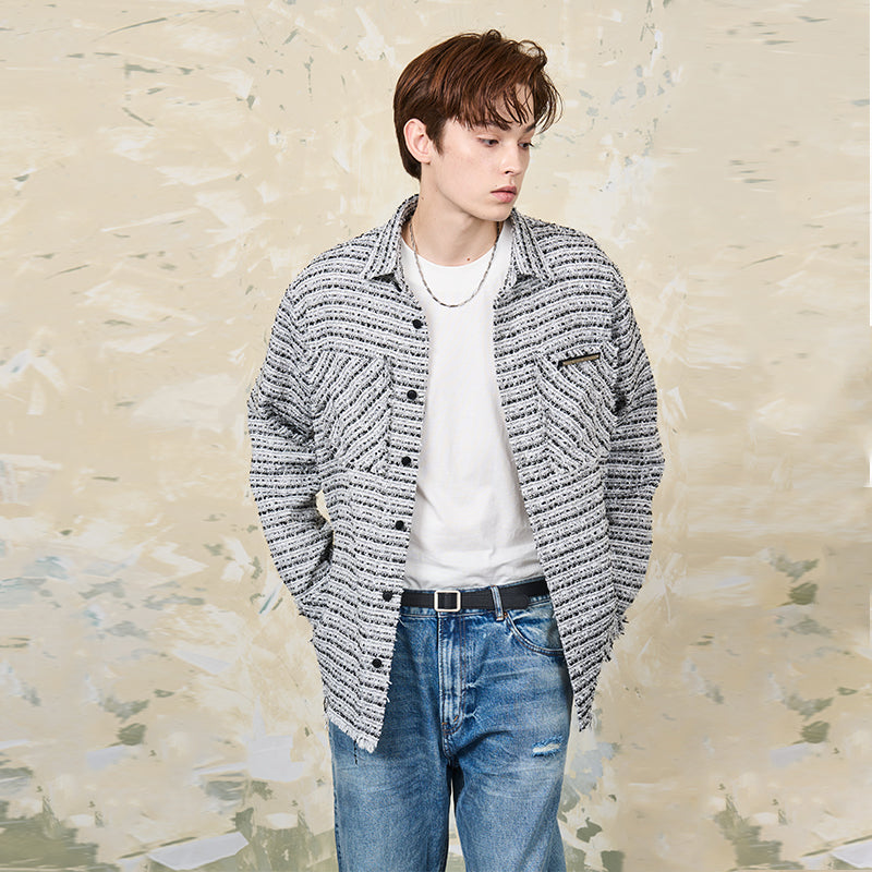 Distressed Tweed L/S Shirt