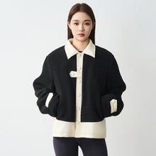 Load image into Gallery viewer, PU Leather Stitched Sherpa Jacket
