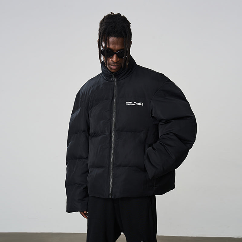 Metal Logo Oversized Down Jacket