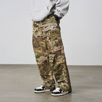 Pleated Camo Cargo Trousers