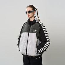 Load image into Gallery viewer, Contrast Splicing Striped Logo Jacket
