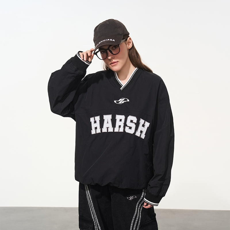 V-Neck Embroidered Baseball Jersey
