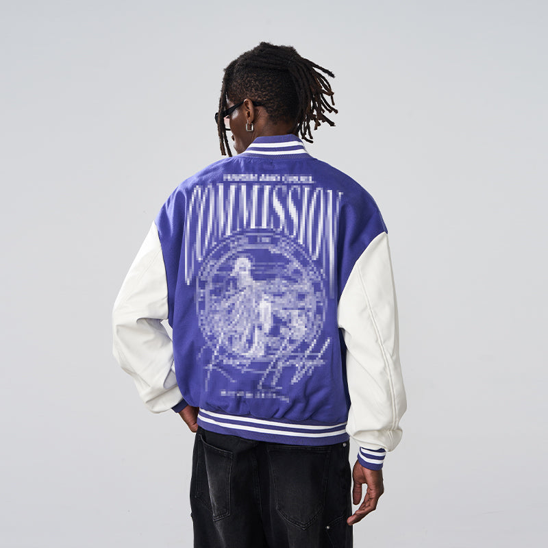 Commission Embroidered Varsity Jacket