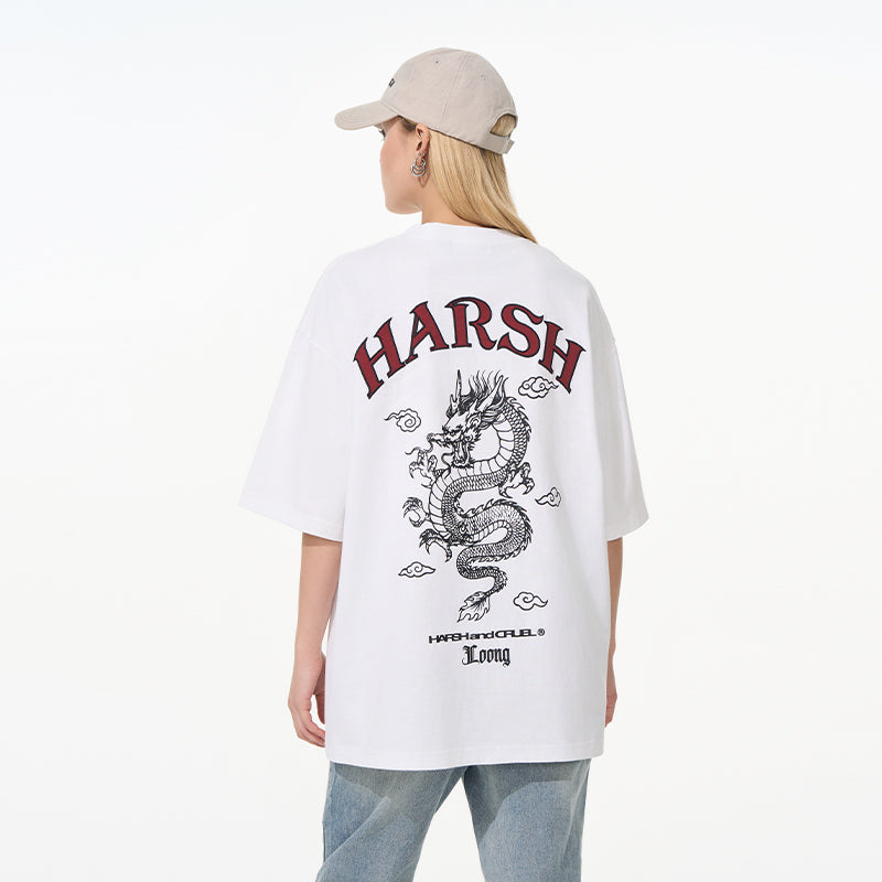Vintage Dragon Embroidered Tee