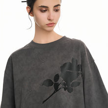 Load image into Gallery viewer, Rose Silhouette Loose Tee
