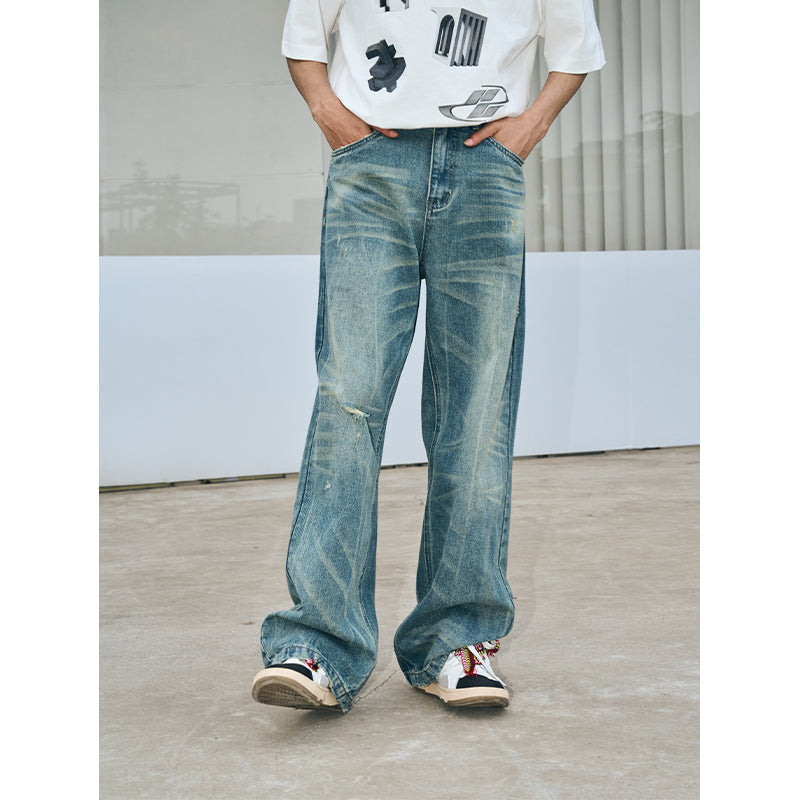 Retro Irregular Washed Denim