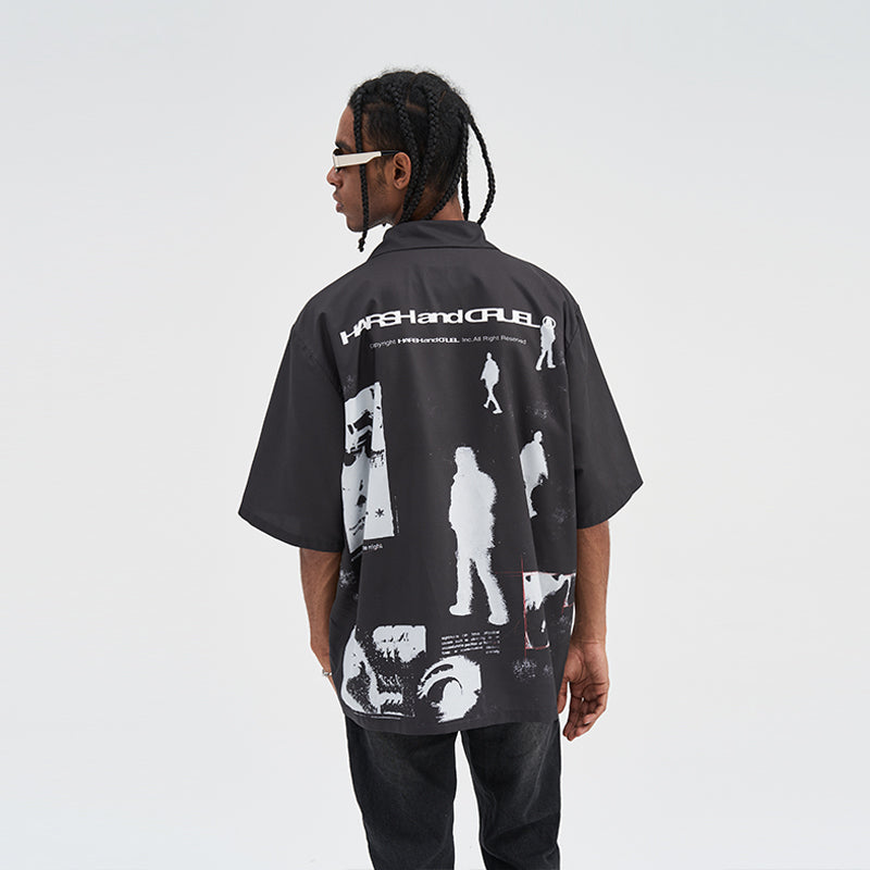 Shadows Printed Cuban Shirt