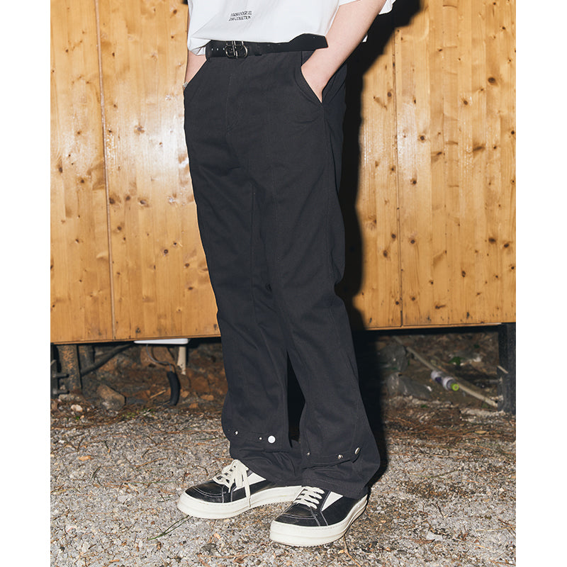 Buttons Flared Suit Trousers