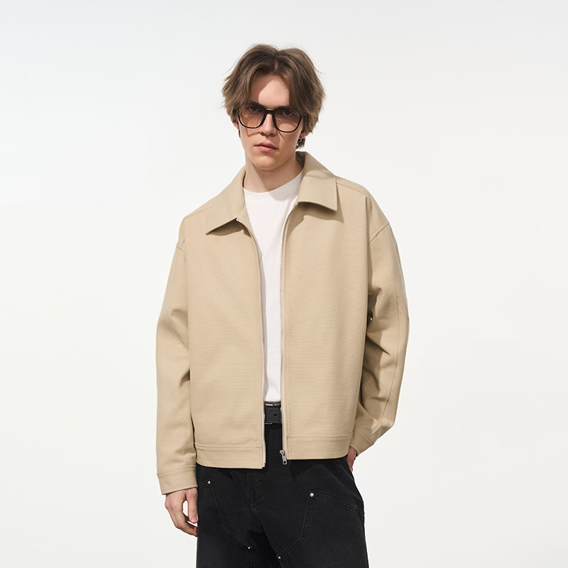 Embroidered Logo Lapel Jacket